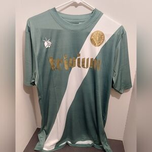 Trivium Dead 9 Soccer Jersey Football Futbol Mens Size Large Metalcore Green L